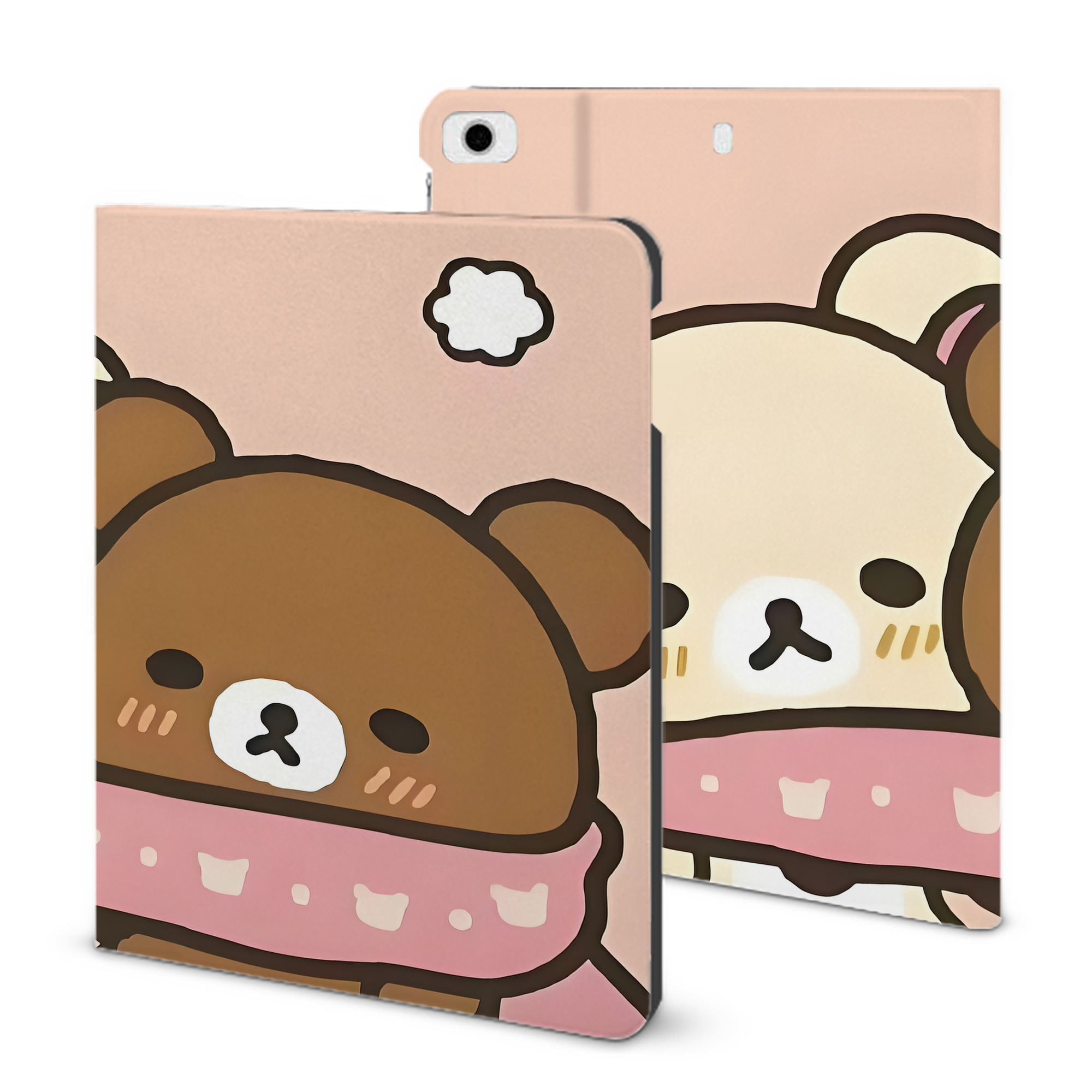 （画像用） リラックマ リラックマ キイロイトリ Rilakkuma Korilakkuma Kiiroitori IPad ケース ブック型 PUレザー TPU 耐衝撃 軽量 薄型 ペン収納なし 全面保護 IPad 各モデル対応